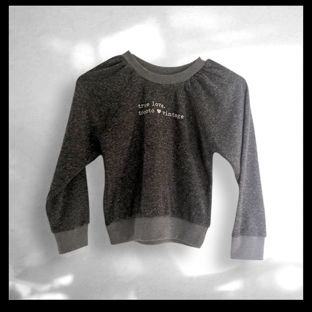 Tocoto Vintage sweater sweatshirt grey 4y Spain  NWOT